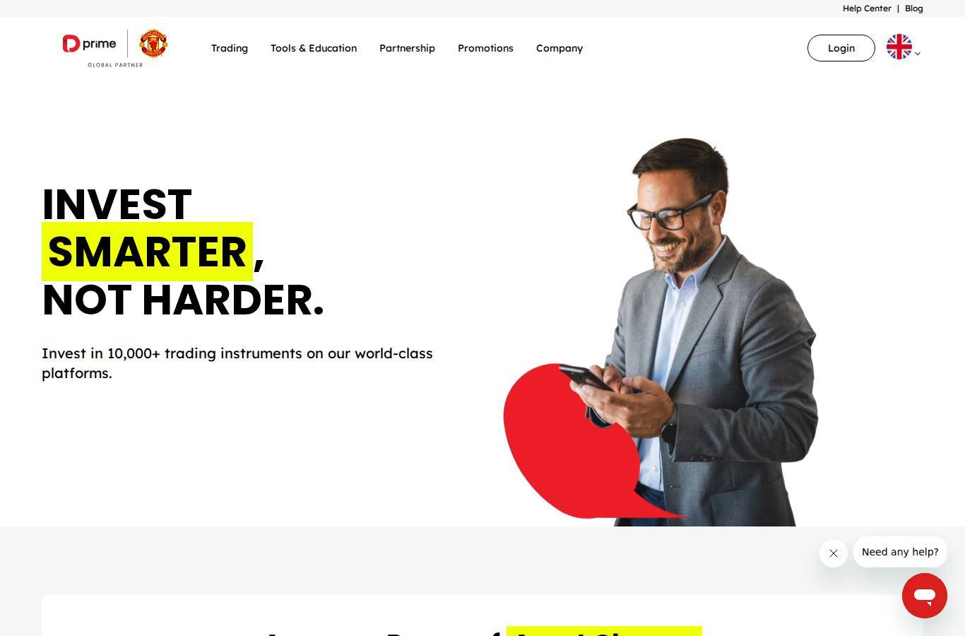 Screenshot of the Doo Prime website