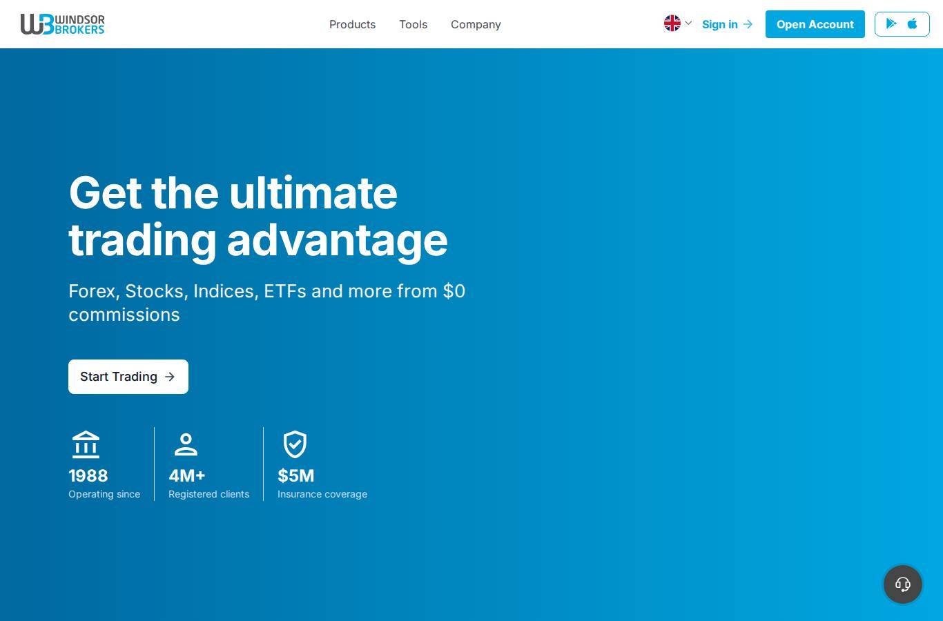 Screenshot of the Windsor Brokers website